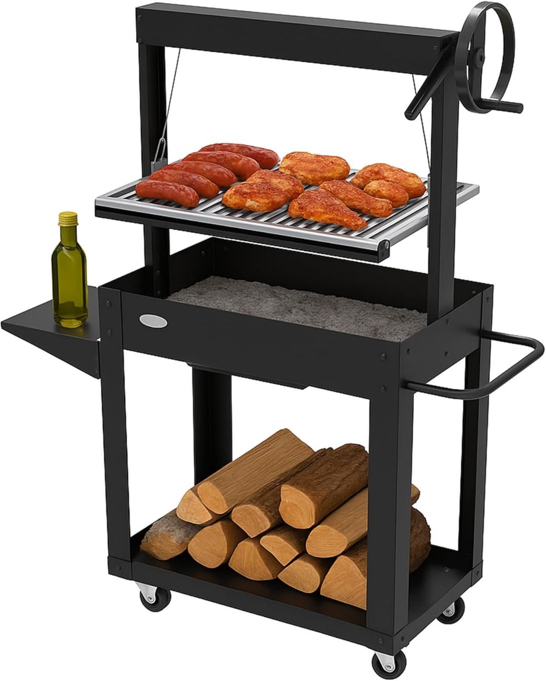 Con tubo del gas con protezione anti-rotazione Barbecue da esterno in acciaio spazzolato ideale per cucina all'aperto