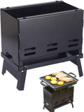 Con design leggero per il trekking e l'escursionismo Barbecue da esterno in acciaio spazzolato ideale per gite in montagna