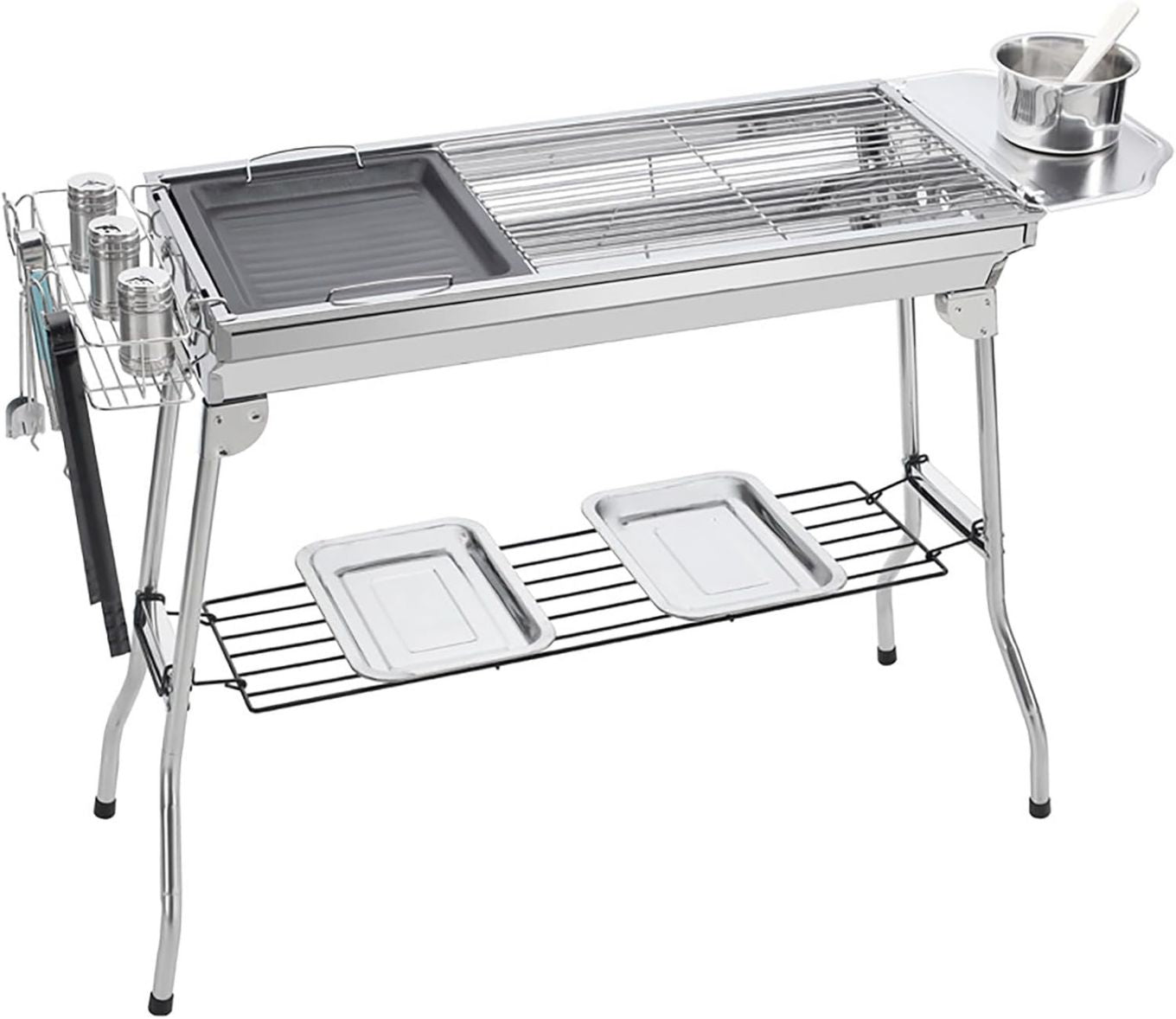 Con capacit¨¤ di carico massimo di 50kg Griglia per barbecue in acciaio resistente perfetto per campeggio e vacanze