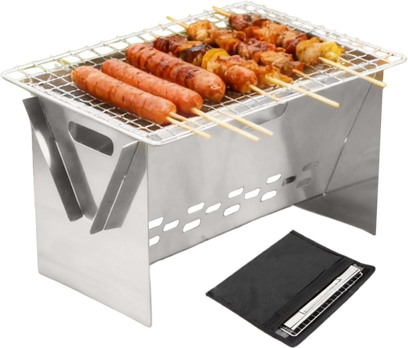Con griglia con altezza regolabile Barbecue a gas in alluminio leggero ideale per terrazza e balcone