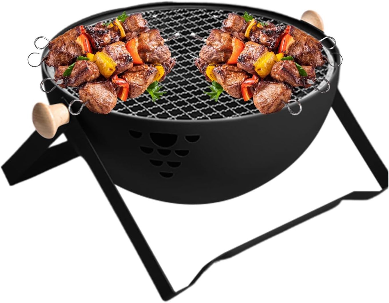 Con griglia con rivestimento in ceramica Griglia per barbecue in acciaio inossidabile perfetto per feste e riunioni con amici